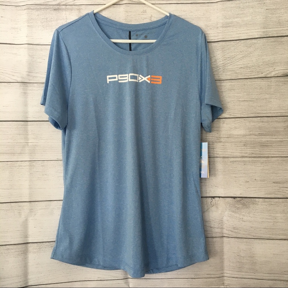 NWT Beachbody Womens Tee P90X3 Heather Blue 2X